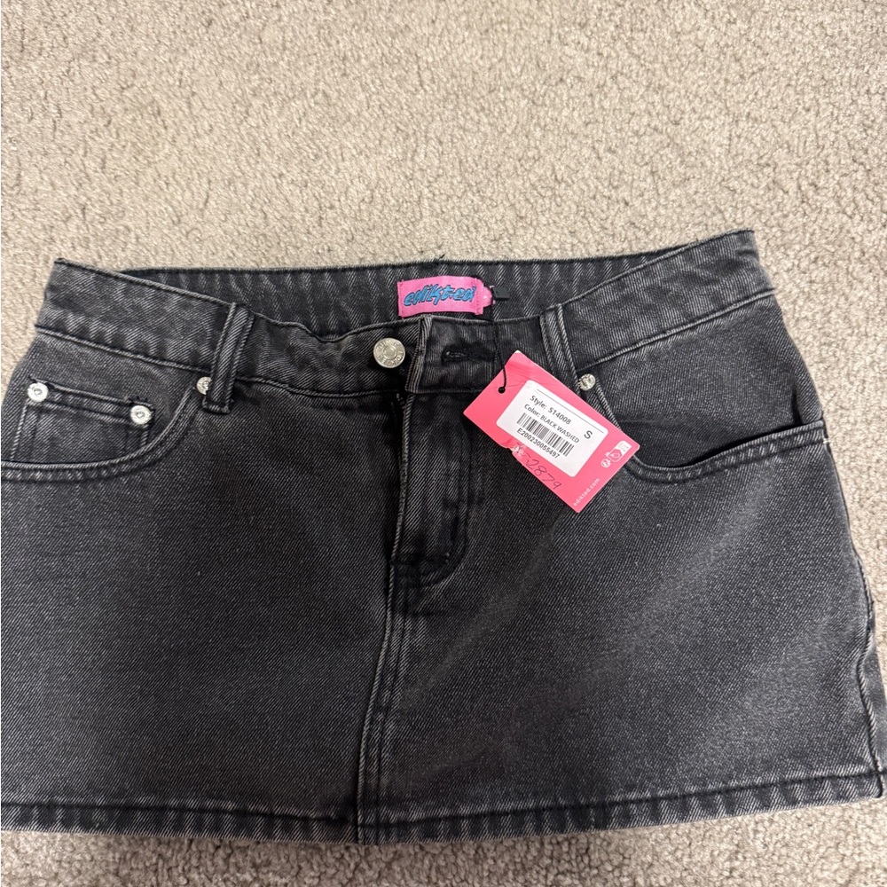 Edikted Charcoal Mini Skirt